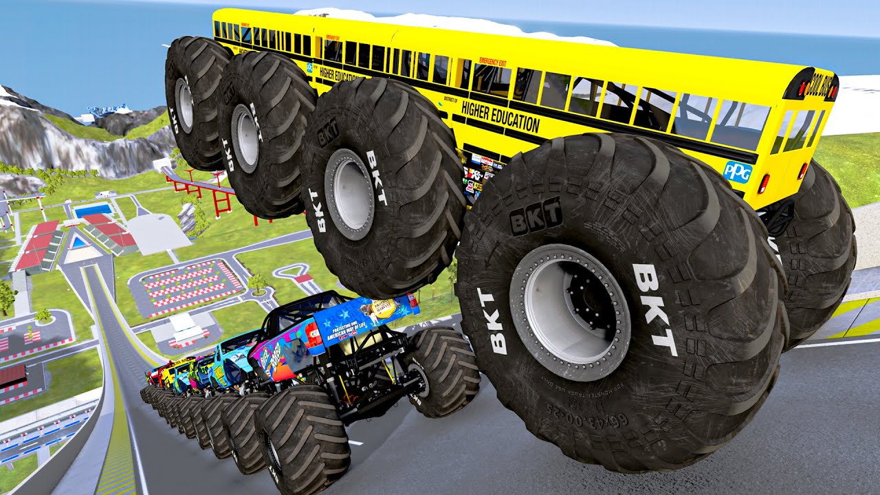Extreme Monster Truck Car Jumping Adrenaline Rush