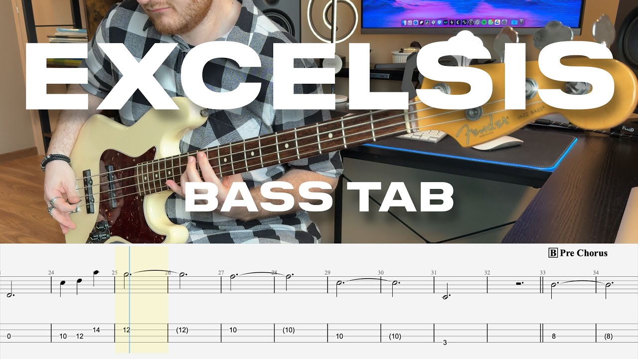 Ghost - Excelsis // Bass Cover // Play Along Tab and Notation