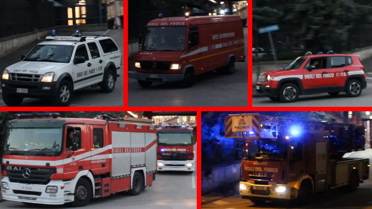[COMPILATION] Uscita 8B-ABP1-VETTURA-NBCR-UA1-AS1 Vigili del Fuoco Napoli in emergenza