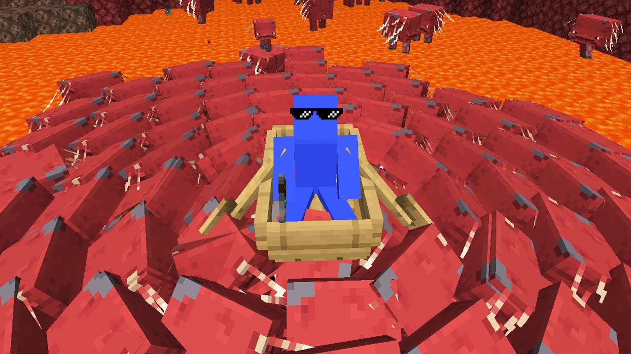 riding a boat on lava