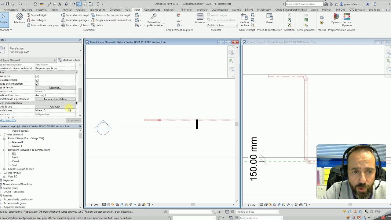 Tuto 38 - comment distinguer les reseaux sous dallage ou en faux plafond dans Revit