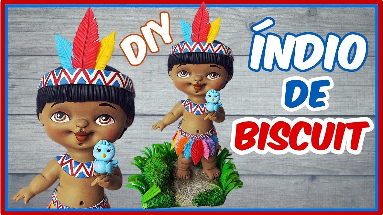MENINO ÍNDIO EM BISCUIT PASSO A PASSO/ COMO FAZER UM BONECO DE BISCUIT