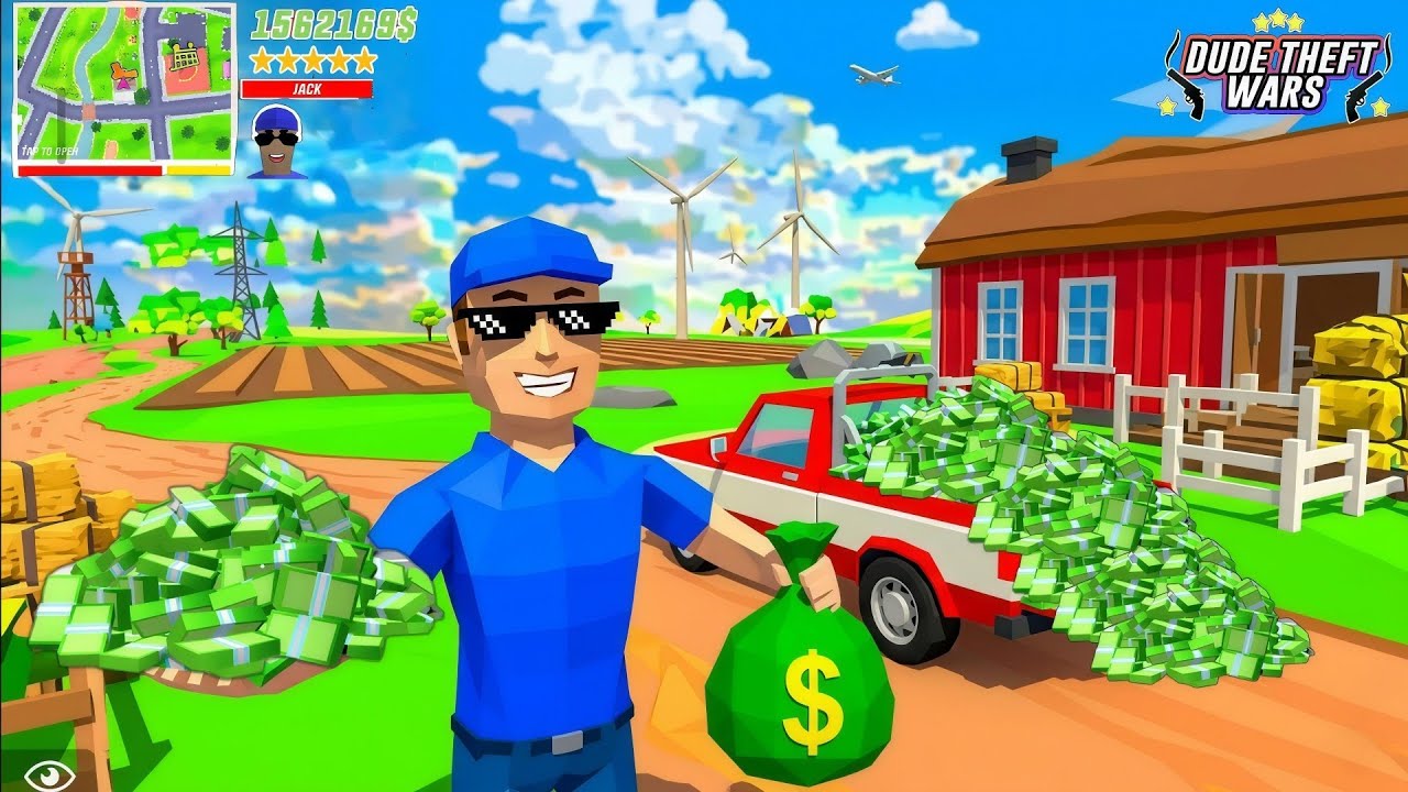 How To Get Unlimited Money Fast in Dude Theft Wars.😱