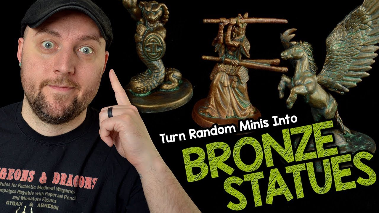 Turn Your Random Unused Miniatures into Bronze Statues for D&D