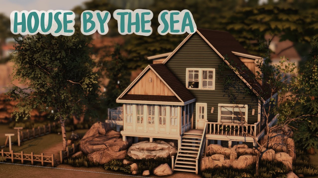 HOUSE BY THE SEA | SIMS 4 SPEEDBUILD | CC