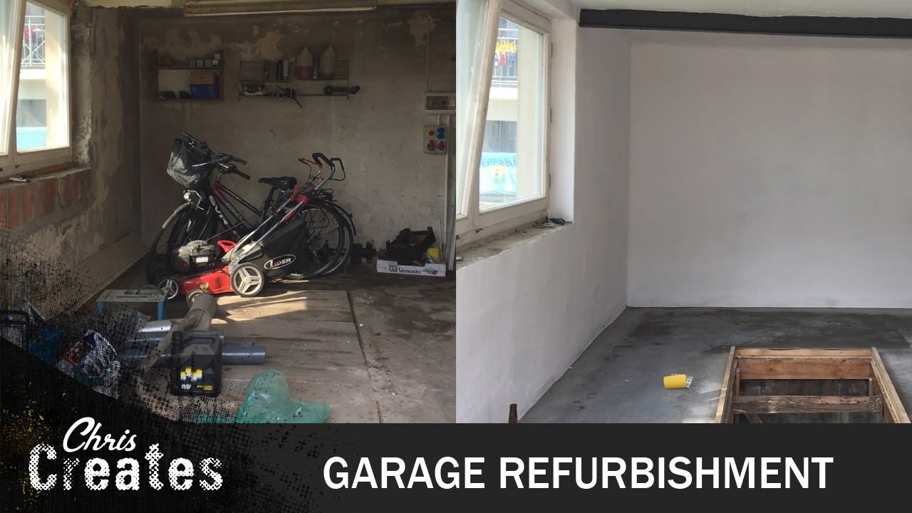 Before and after Garage refurbishment - 1 month in 8 minutes