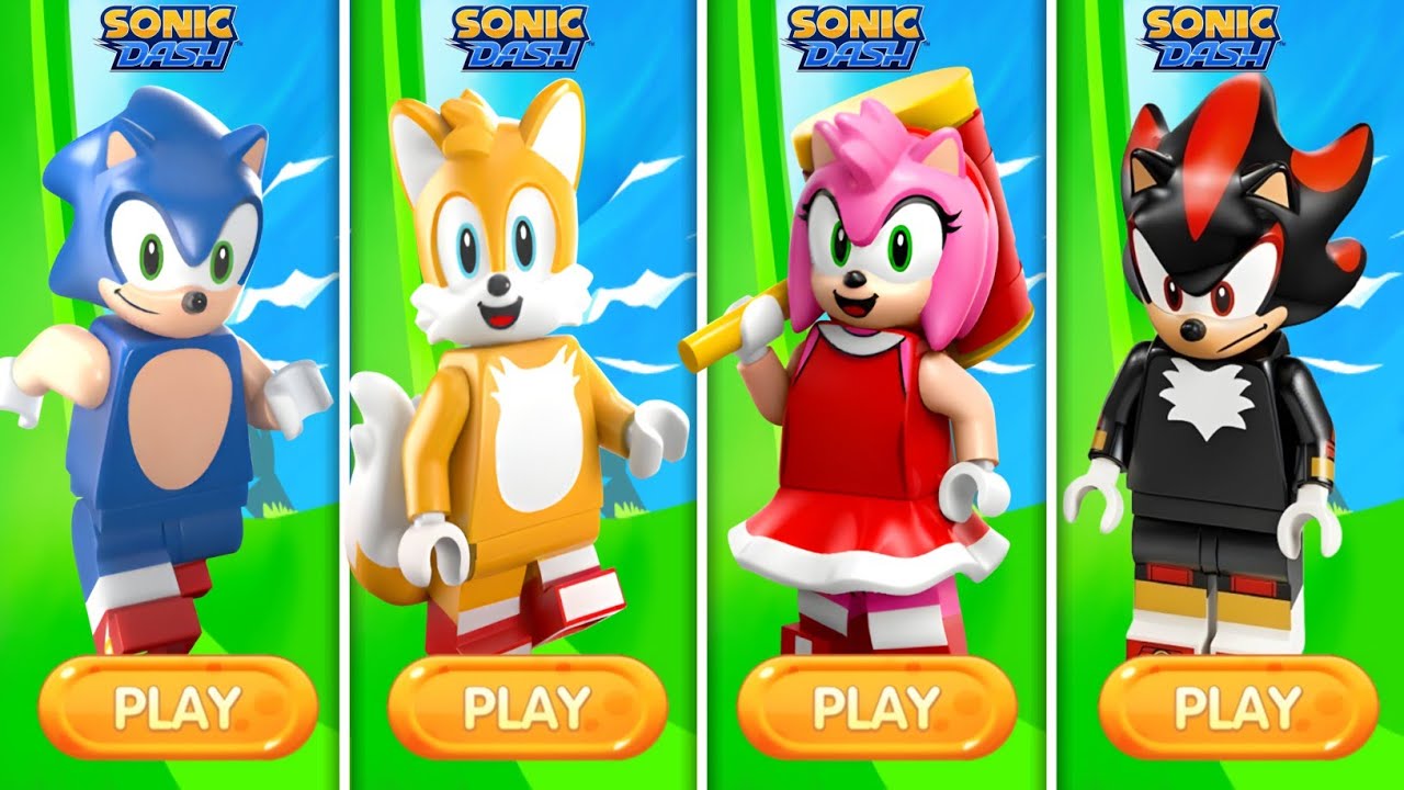 Sonic Dash - LEGO Tails Vs LEGO Sonic Vs LEGO Amy - Gameplay Speed Battle 💎🔥