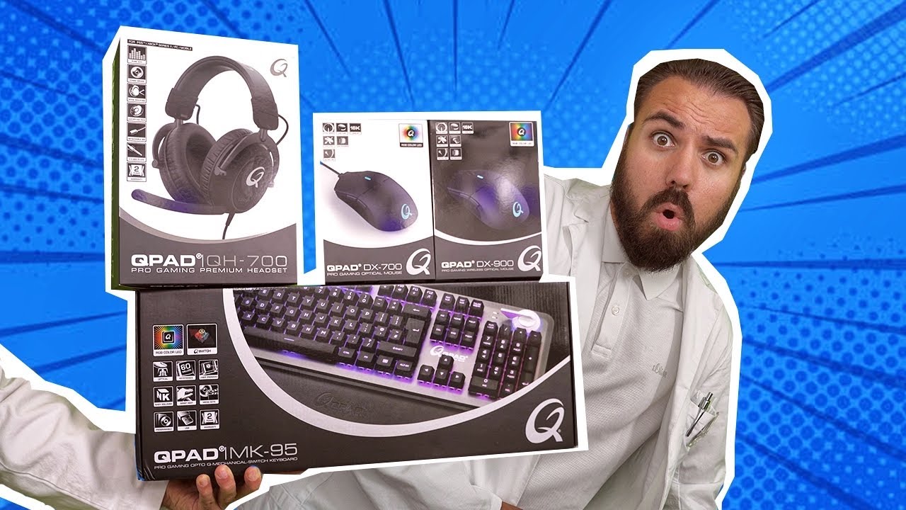 QPAD Pro neues Gaming Zubehör XXL Unboxing + Gewinnspiel MK95  + QH-700 + DX-700 +  DX-900