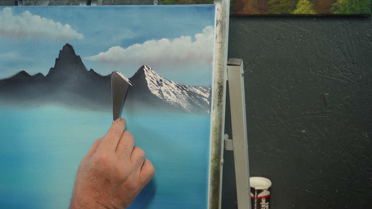 HOW TO PAINT MOUNTAINS AND WATER|EASY LANDSCAPE PAINTING|WET ON WET