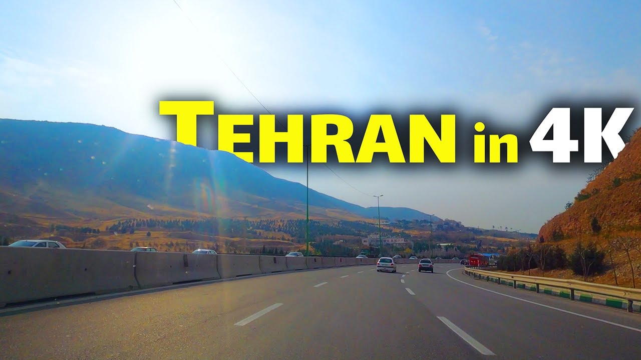 Tehran City 4k, Yasini and Basij Highway North to South, Iran, Driving Tour (4K/60fps)
