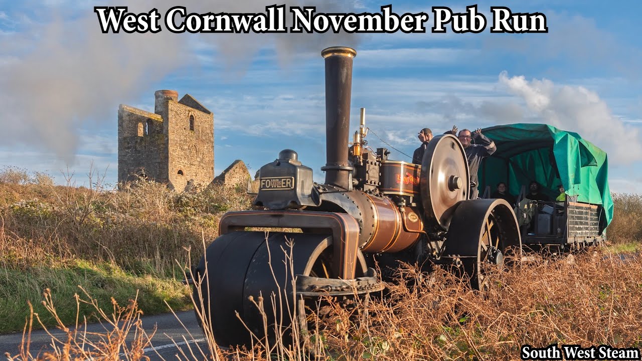 West Cornwall November Pub Run with 3 Steam Traction Engines