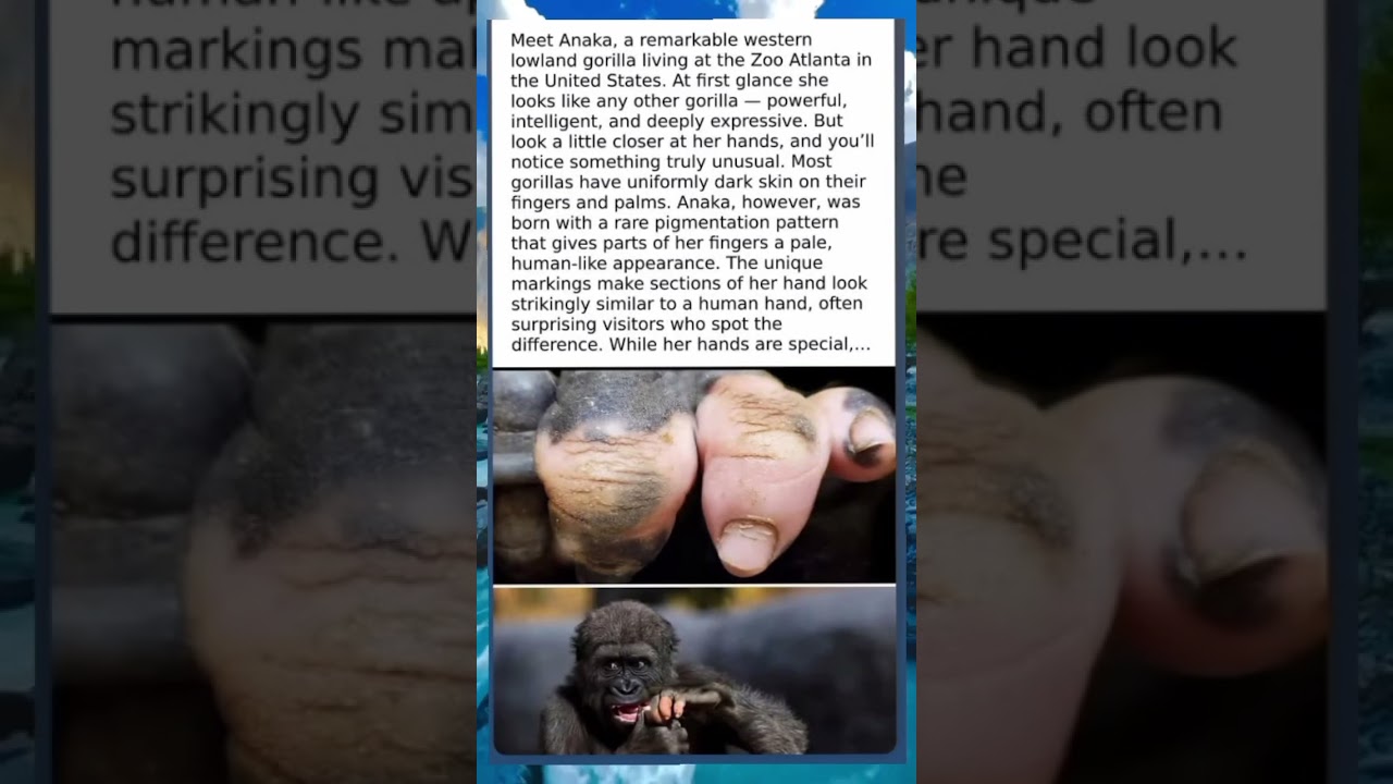 Anaka the Gorilla with Human-Like Hands - A Rare Pigmentation Wonder at Zoo Atlanta