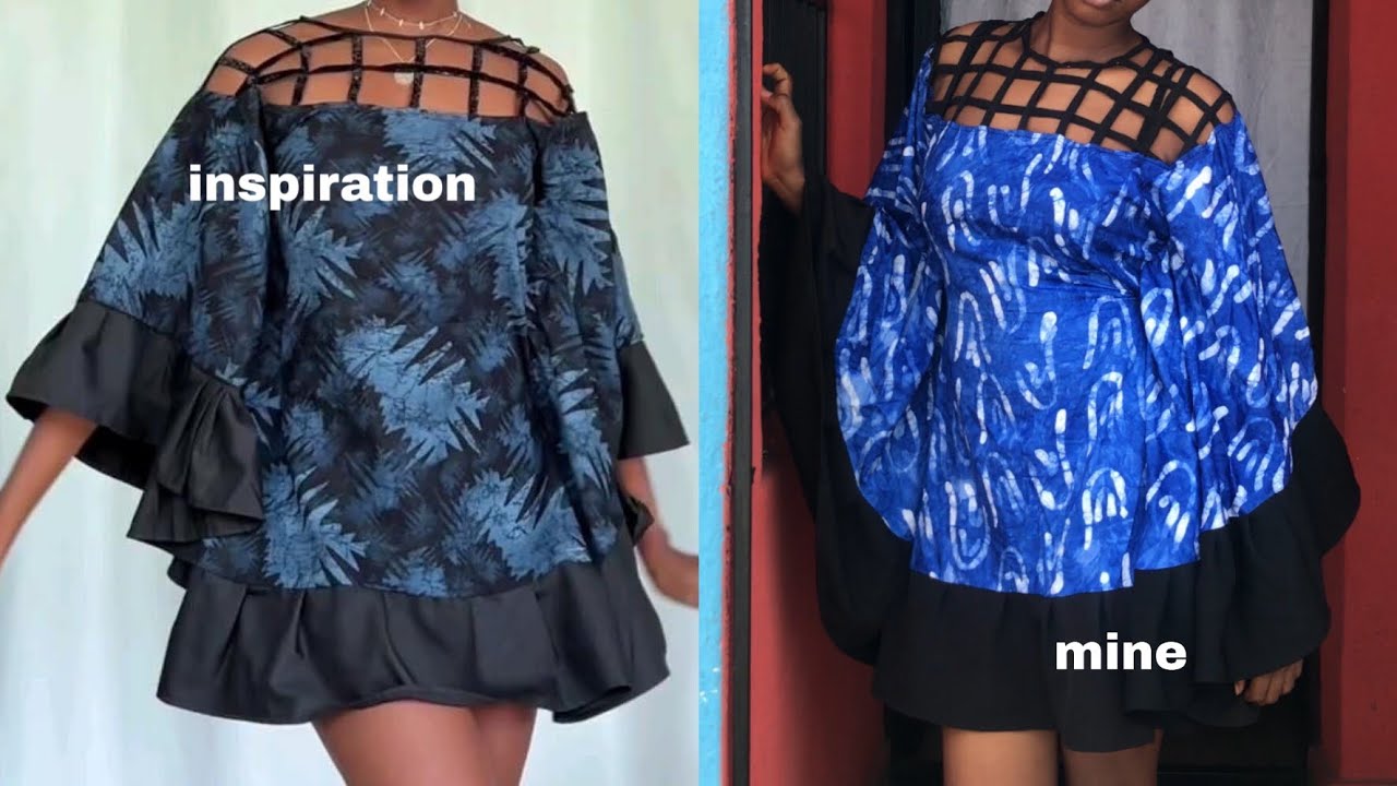 How to make a short butterfly dress with basket yoke and tight waistline✨