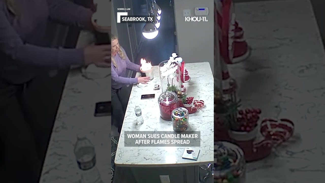 Candle brand sued after woman claims it exploded, leaving her with severe burns (Warning) #shorts