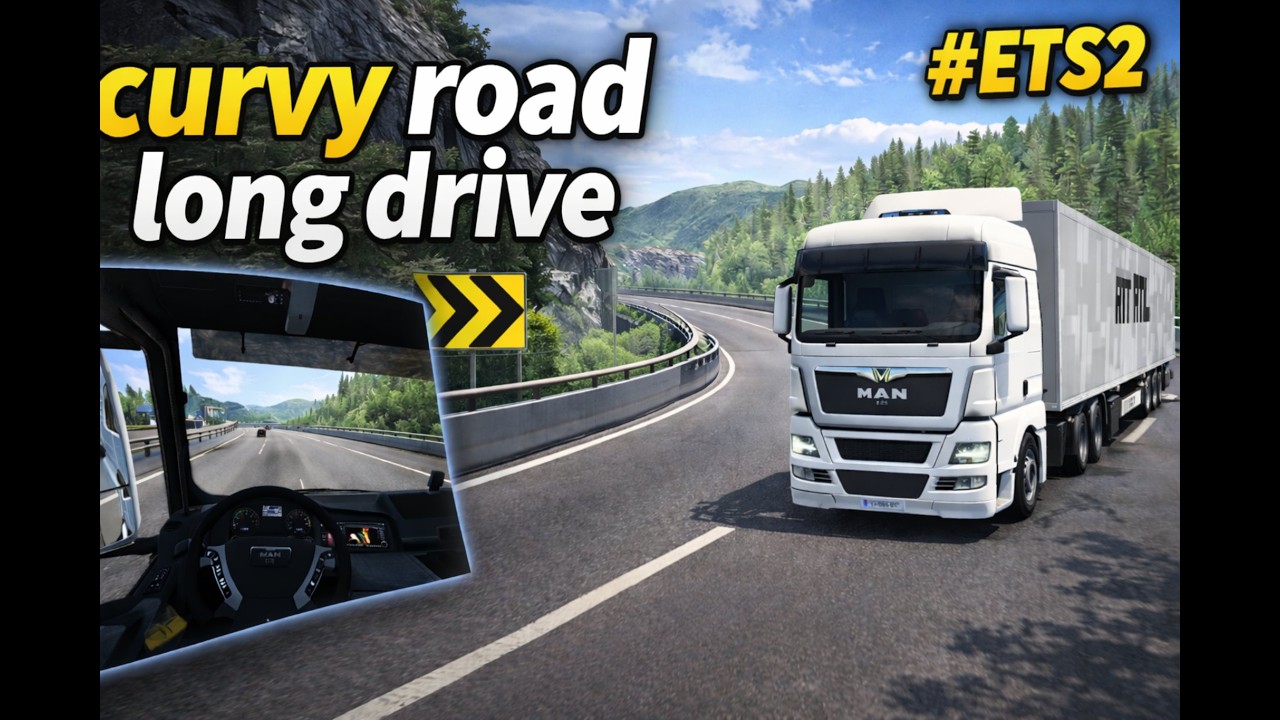 Curvy Road Long Drive | ETS2 | Relaxing Cabin View | Beast X