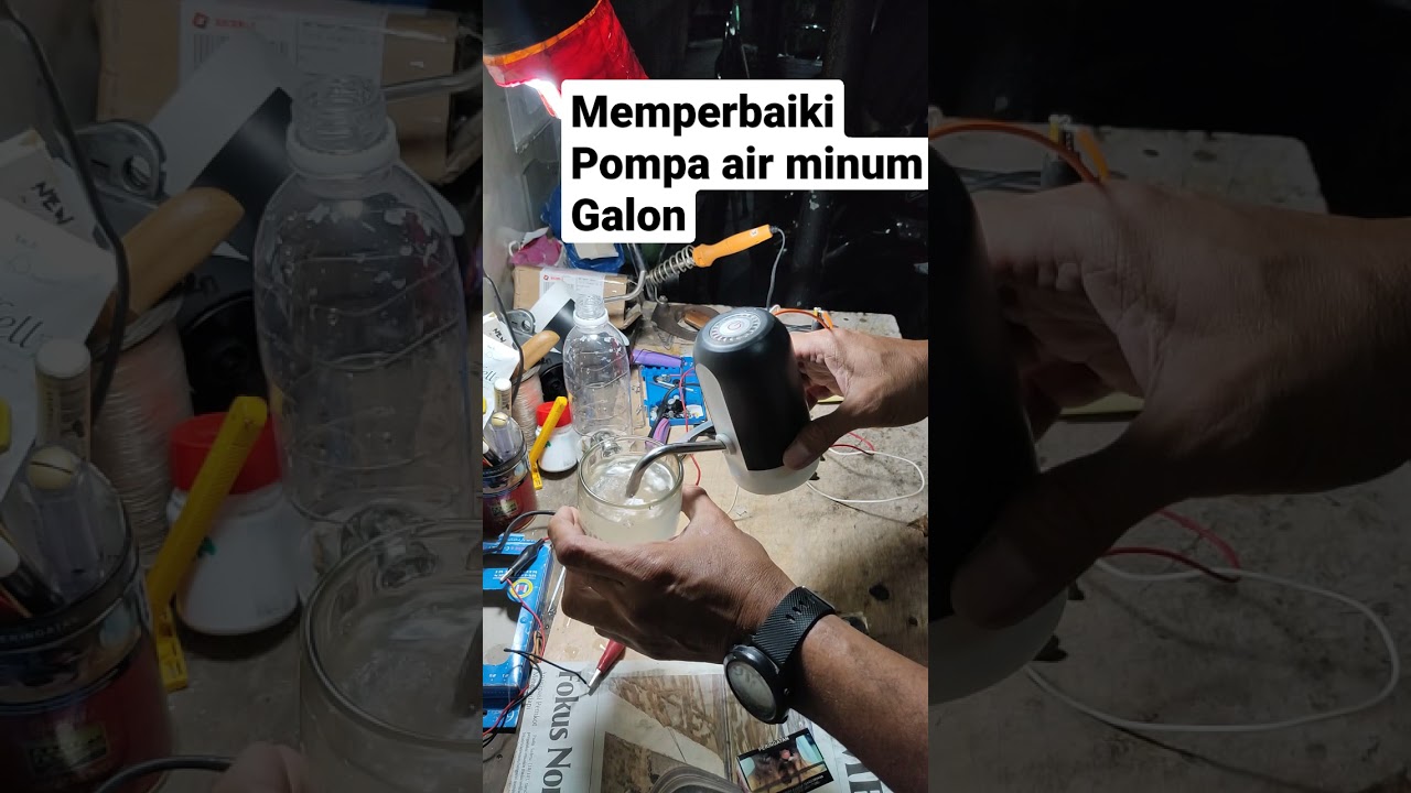 memperbaiki pompa air galon