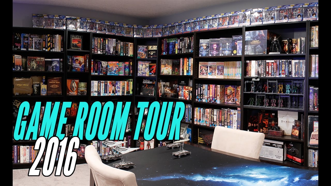 2016 HUGE Games Room Tour - The ULTIMATE GEEK HIDEOUT