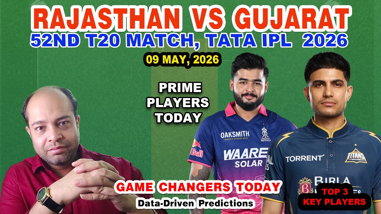 RR vs GT Today Match Analysis🔥RR vs GT Dream11 Prediction | Toss, Pitch Report & Final Team Today
