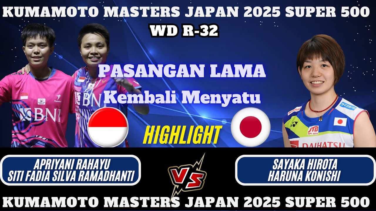 Apriyani RAHAYU/RAMADHANTI (INA) vs HIROTA/KONISHI (JPN) | WD R-32 Kumamoto Masters Japan 2025