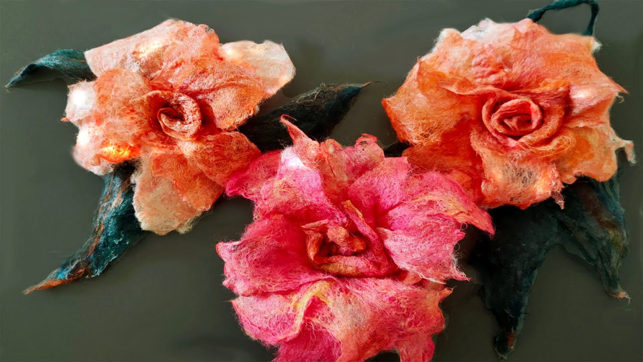 Easy Wet Felted Roses Anyone Can Make!