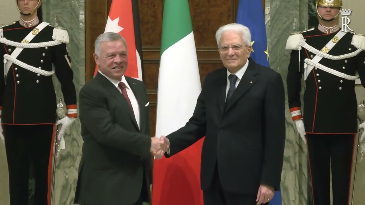 Mattarella incontra S M  Re Abdullah II del Regno Hascemita di Giordania e la Regina Rania