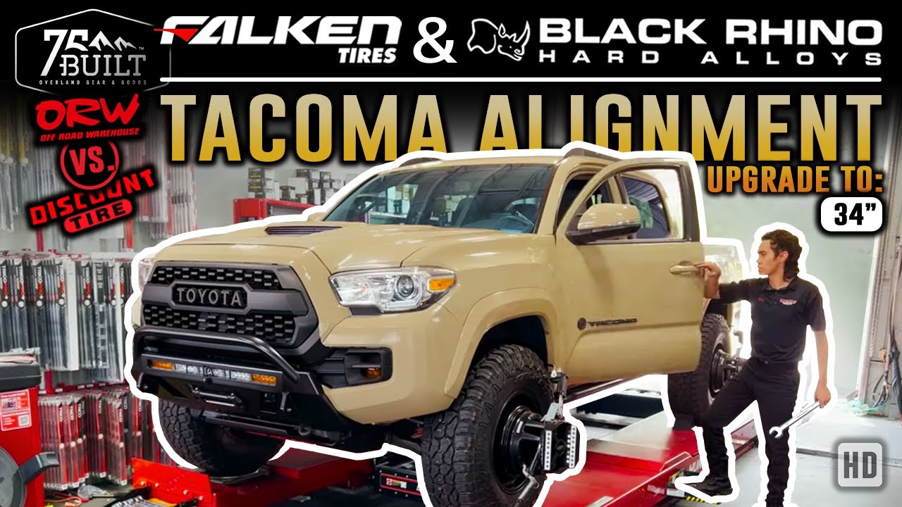 Falken WildPeak R/T Hybrid Tires with Black Rhino Arsenal Wheels alignment on 3rd Gen Toyota Tacoma
