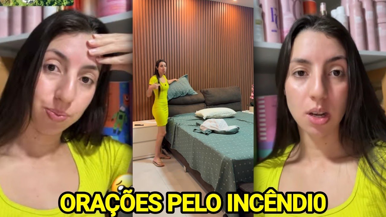 SARA KELLEN PEDE ORAÇÕES APÓS INCÊNDIO NO GALPÃO DA YBERA