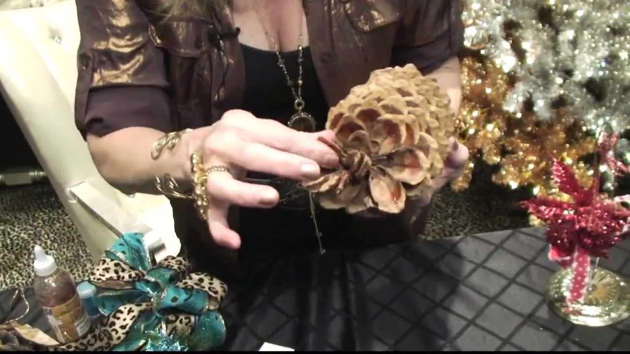 How to DIY Pinecone Christmas Ornaments by Donna Moss Donna Decorates Dallas