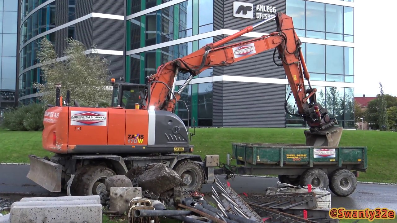 4K| Hitachi Zaxis 170W Spreading Gravel