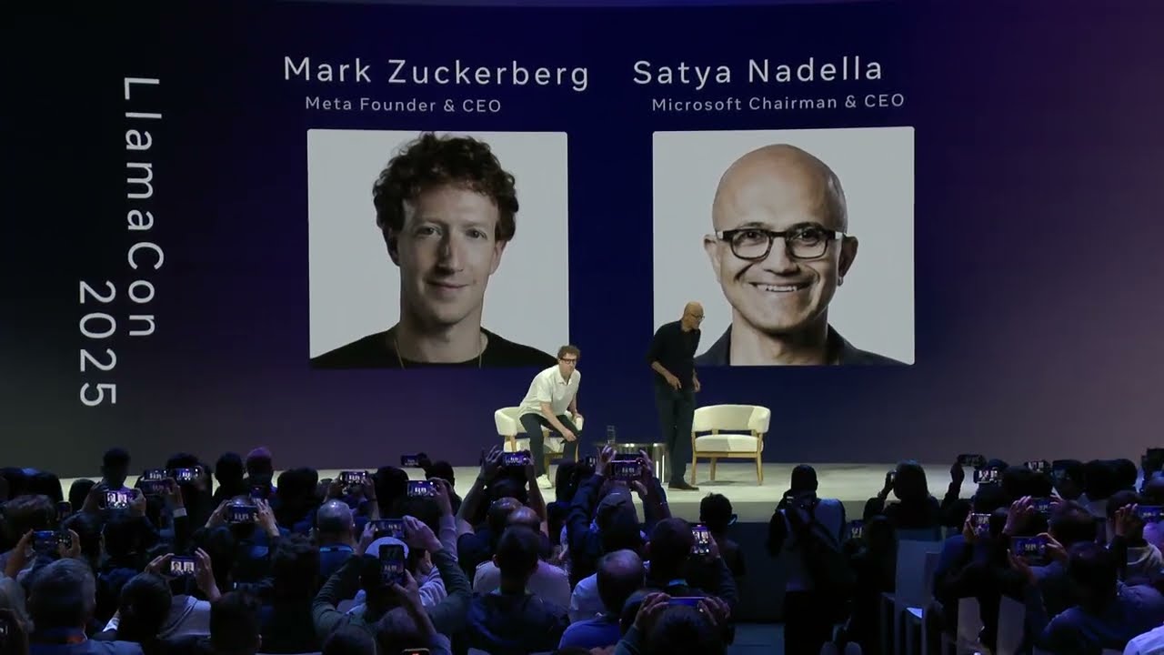Llamacon 2025 - Conversation with Mark Zuckerberg and Satya Nadella