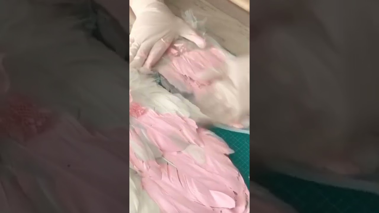 Custom made feather dresses 