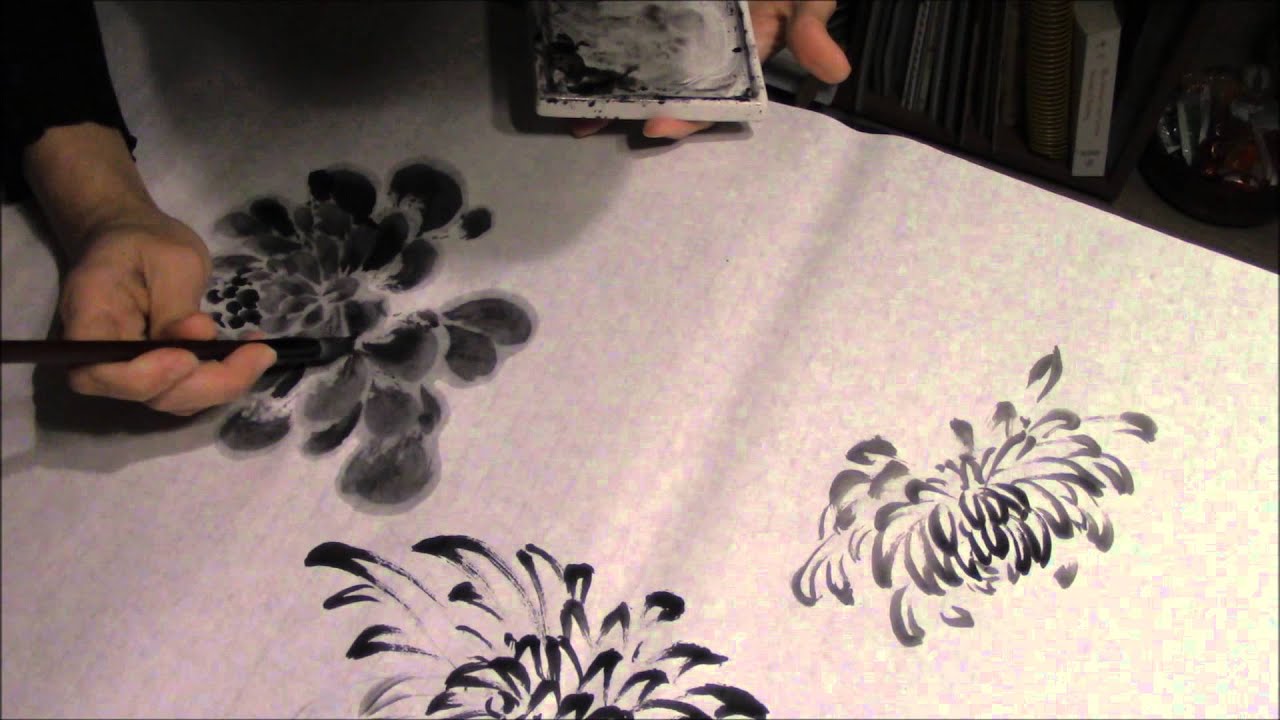 Ogawa Ryu - Sumi-e Flowers 2015, by Juliana Galende