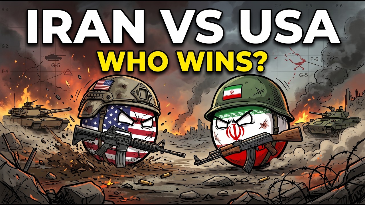 Iran vs America Full War Animation 😱 | Countryballs Comparison Hindi/Urdu #countryballs #viralvideo