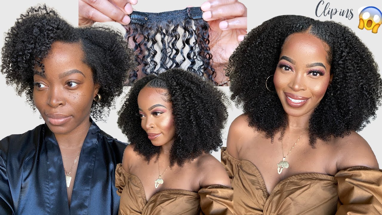 Wow😱Kinky Curly Clip ins TRANSFORMATION on Type 4 Natural Hair🔥 ( Very Detailed ) ft. Better length