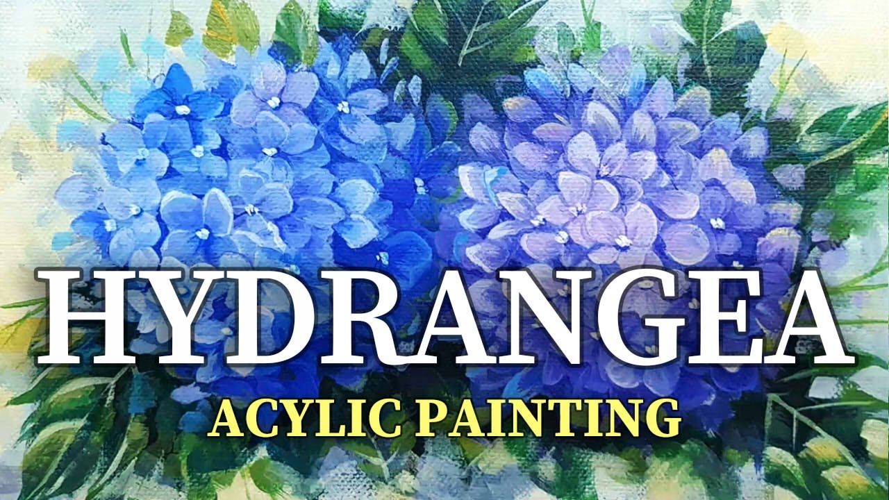 Painting Blue & Purple Hydrangea / Acrylic painting /아크릴화 / timelapse / #121