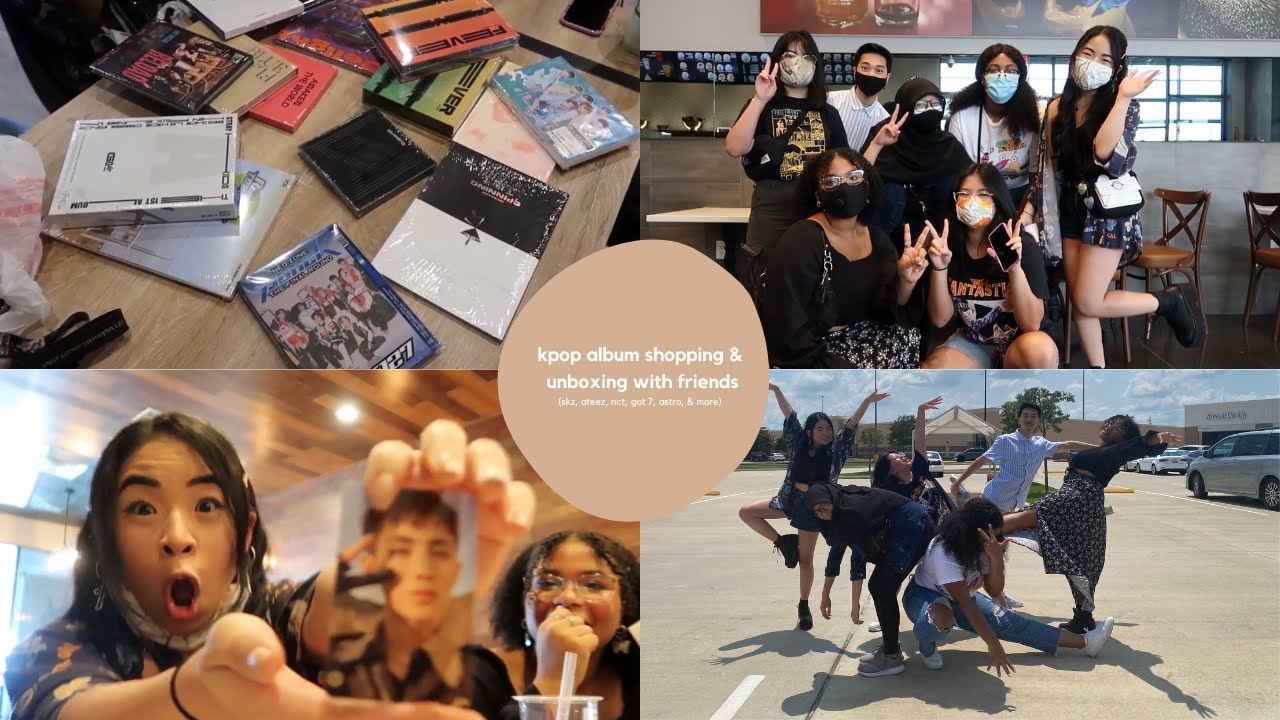 Kpop album shopping + Unboxing albums | A random day with friends