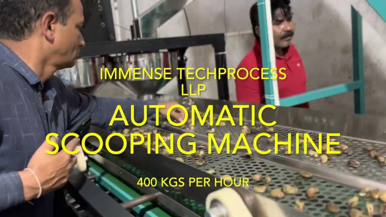 Automatic cashew scooping line @immensetechprocessllp1278