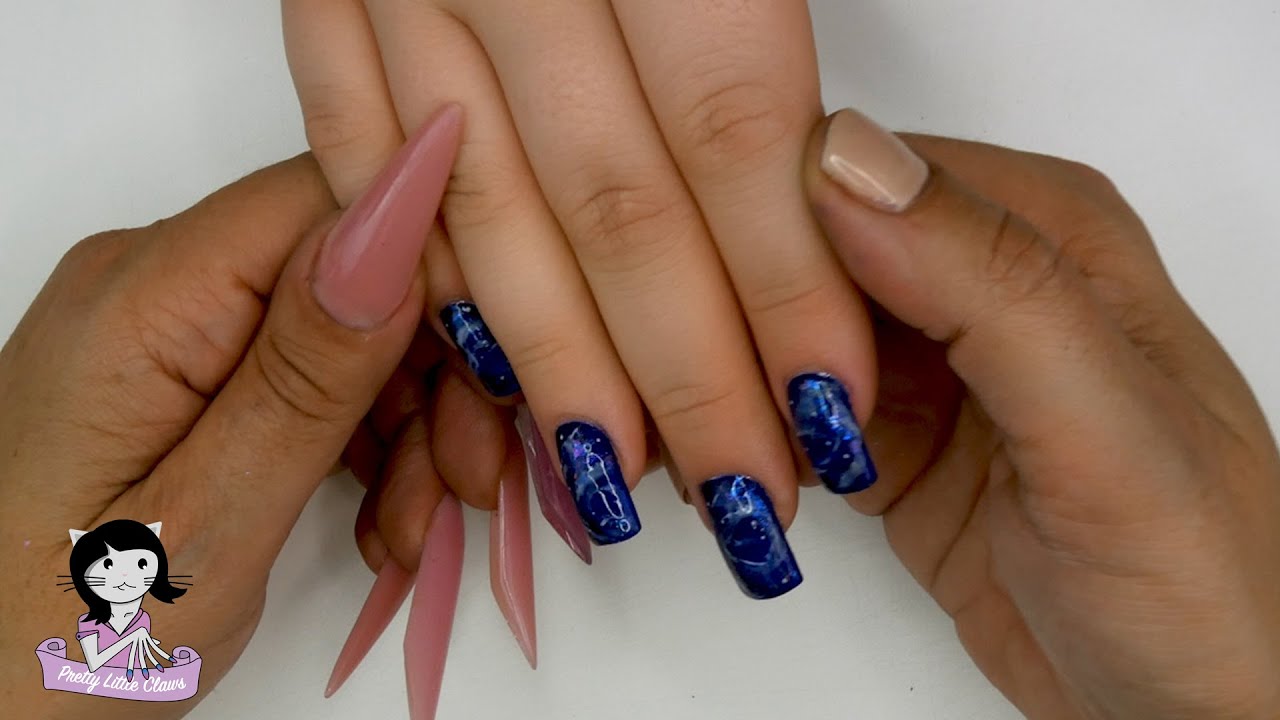 Galaxy Inspired Salon Speed Nail Art | Quick and Easy Nail Art