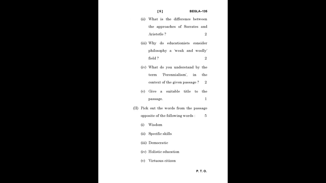BEGLA - 135   June 2024 Question Paper
