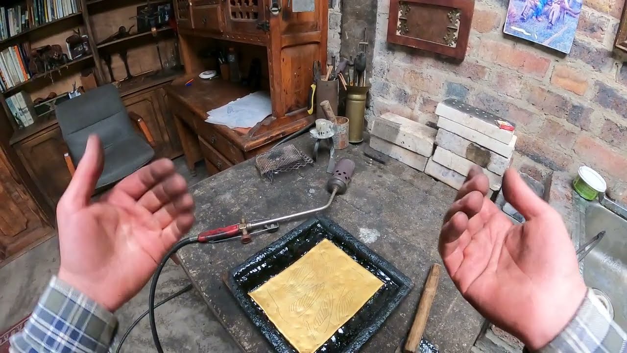 Preparacón de Bronce para trabajo de cincelado y repujado