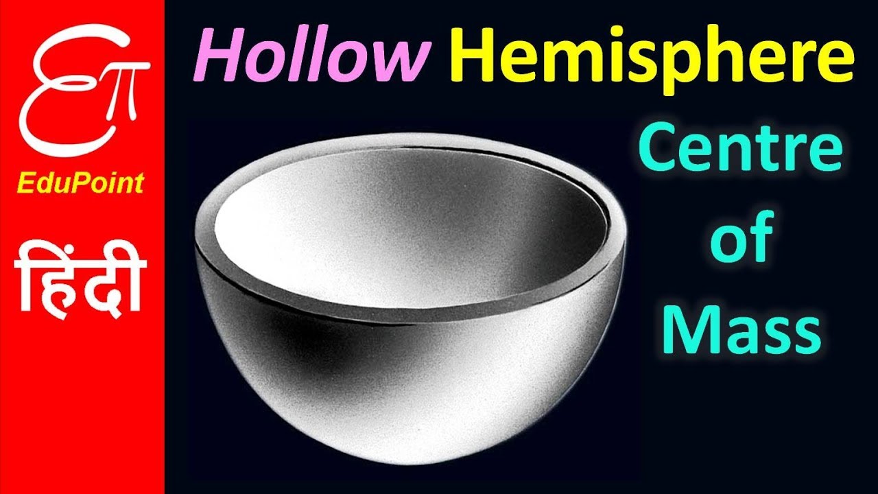 Centre of mass of UNIFORM HOLLOW HEMISPHERE | video in HINDI