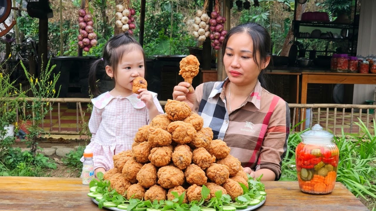 Making Delicious Crispy Fried Chicken Thighs With My Daughter For The Market Stall