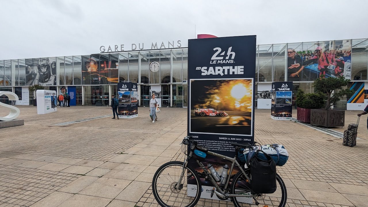 voyage à vélo Le Mans - Hourtin, jour 1 : le Mans - la Flèche