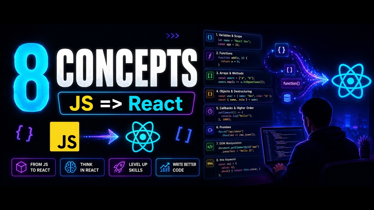 Learn THESE JavaScript before React #javascript #js #react  #trending  #webdesign