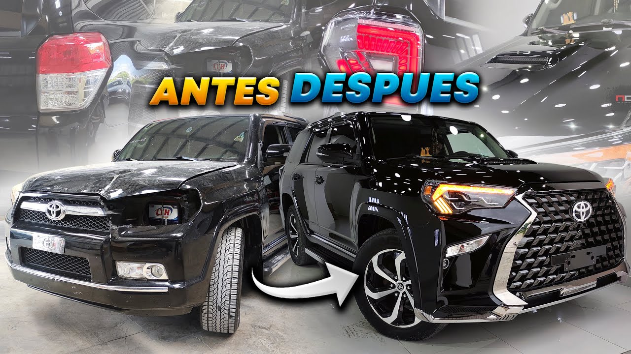 TOYOTA 4RUNNER 2010 TRANSFORMATION KIT LEXUS STYLE 2021 & TRD HOOD!!