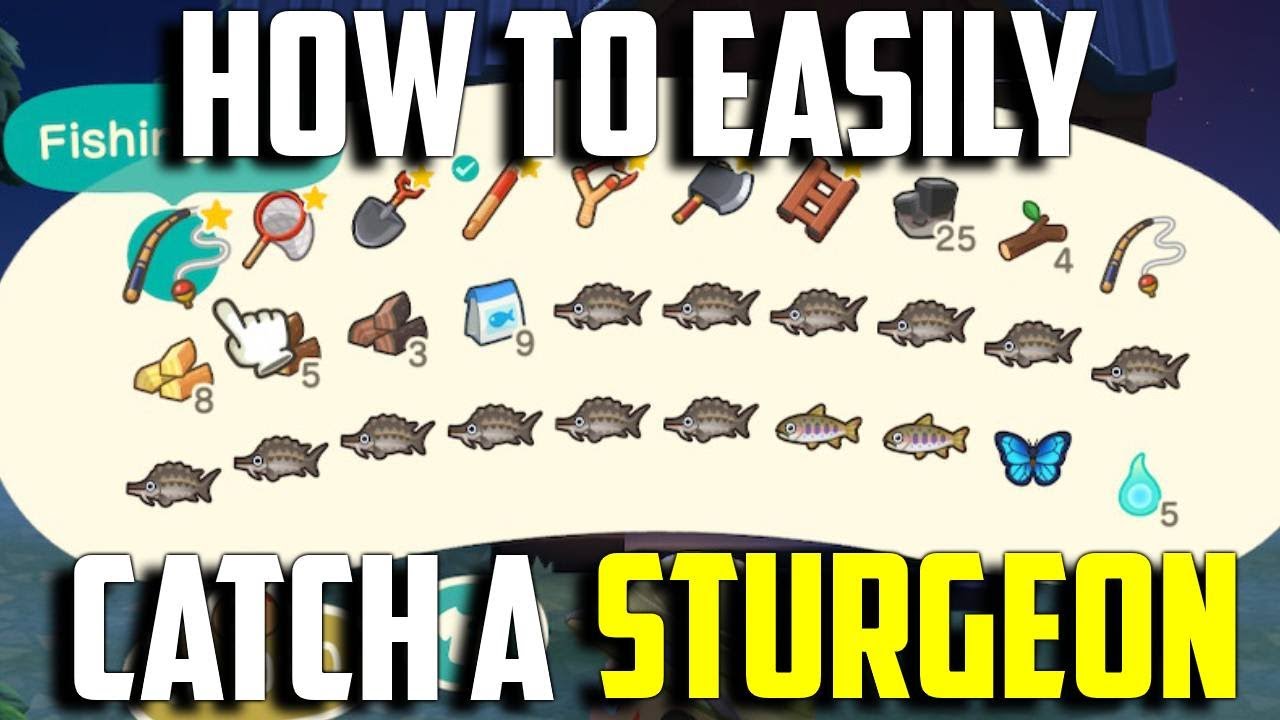 Как легко поймать осетра | Sturgeon ACNH | Sturgeon Animal Crossing | Sturgeon Hack