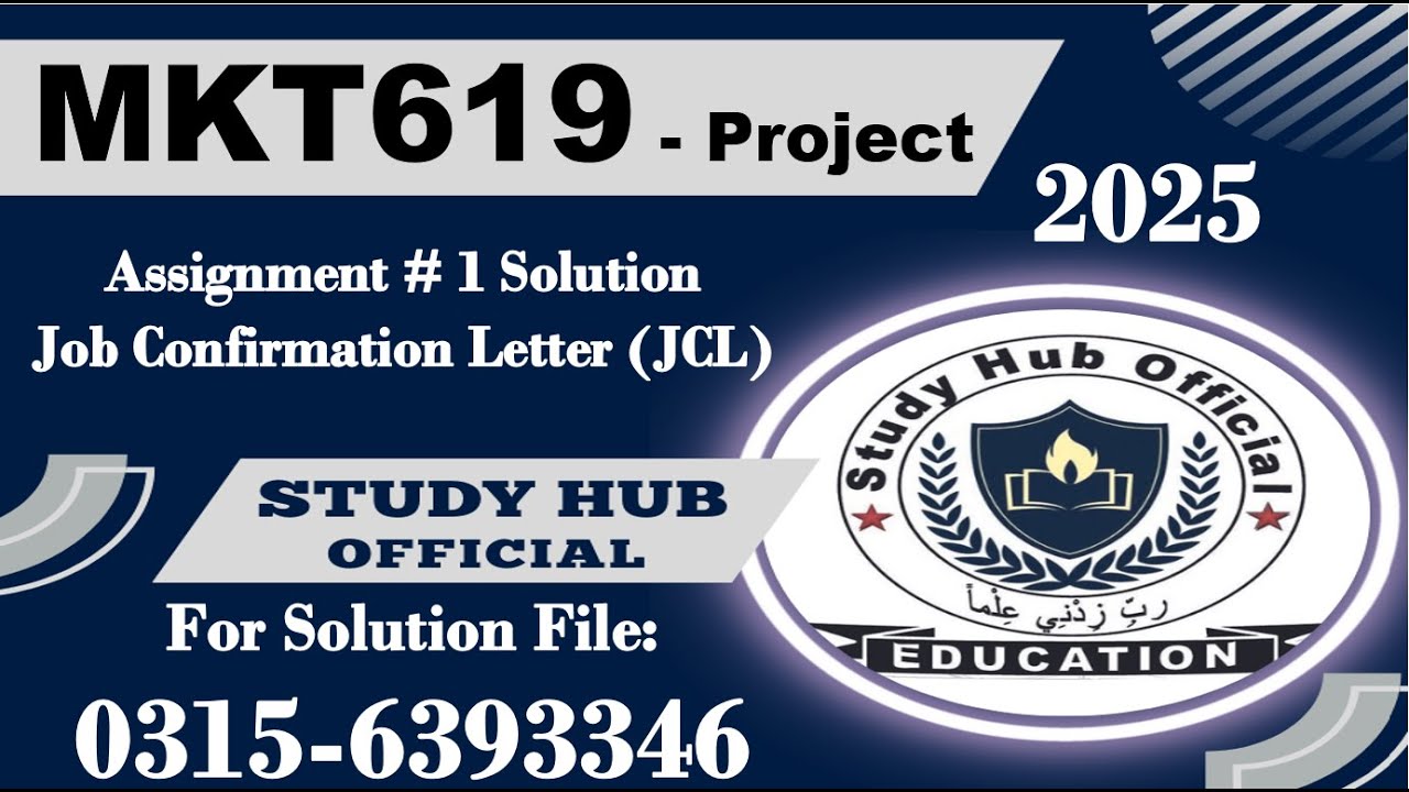 MKT619 Assignment 2 Solution Fall 2025 #mkt619 #project