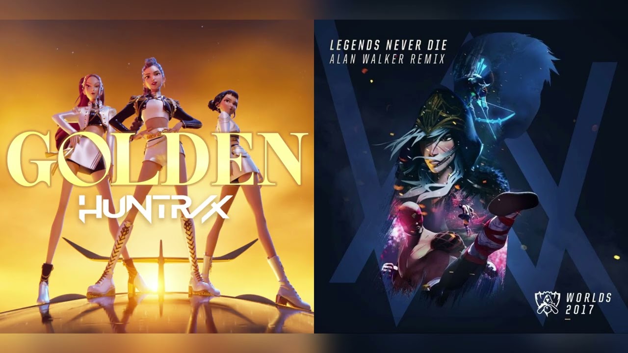 Golden Legends Never Die (mashup) - HUNTRIX + League of Legends, Alan Walker, Against the Current