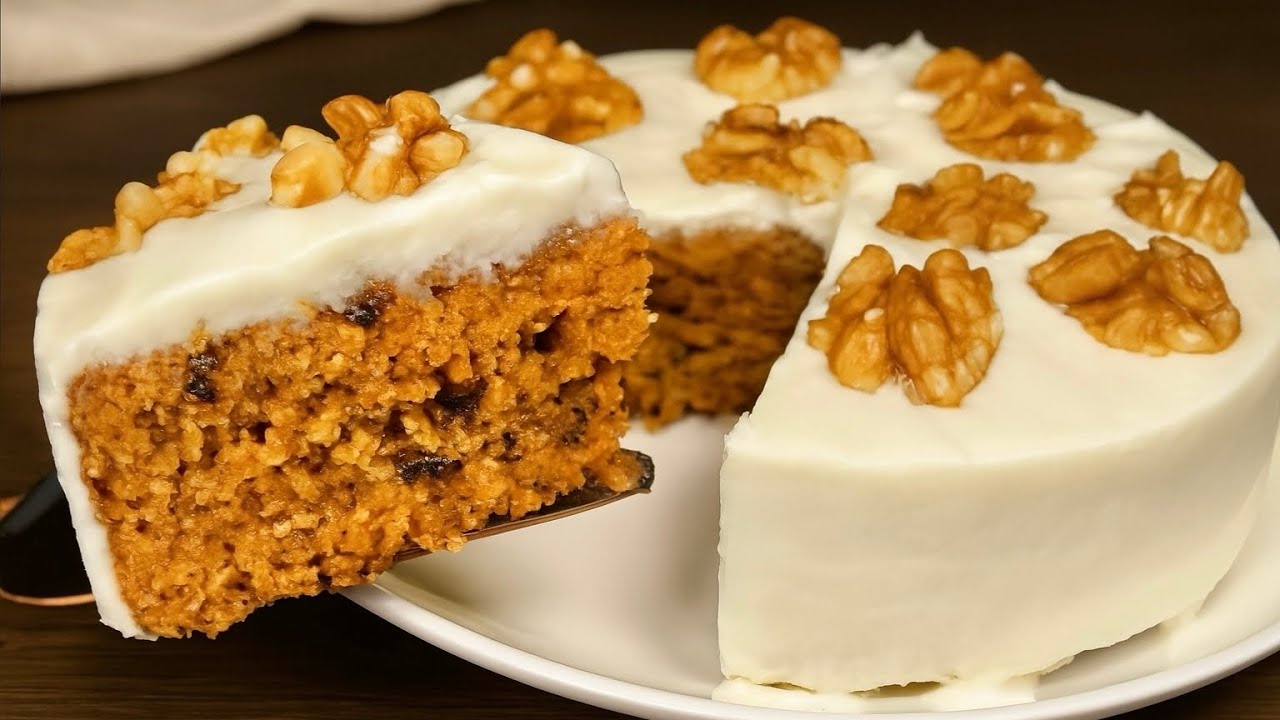 Морковь и овсянка! Без сахара! Никакой белой муки! Мой любимый овсяный пирог за 15 минут!