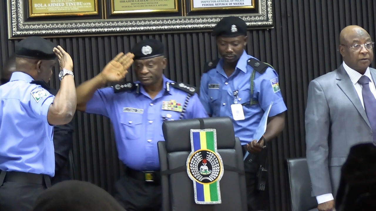 Moment DIG frank Mba Saluted IGP Disu on first official assignment
